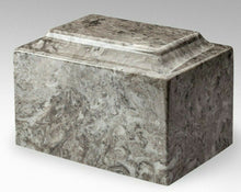 Load image into Gallery viewer, Classic Marble Gray & White 100 Cubic Inch Cremation Urn For Ashes, TSA Approved