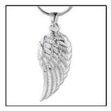 Load image into Gallery viewer, Silver Wings of an Angel Sterling Silver Funeral Cremation Urn Pendant w/Chain