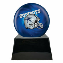 Load image into Gallery viewer, Large/Adult 200 Cubic Inch Dallas Cowboys Metal Ball on Cremation Urn Base