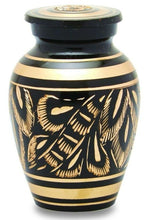 Load image into Gallery viewer, Black Radiance 3 Cubic Inches Small/Keepsake Funeral Cremation Urn for Ashes