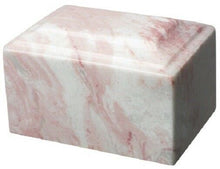 Load image into Gallery viewer, Small/Keepsake 2 Cubic Inch Pink Tuscany Cultured Marble Funeral Cremation Urn