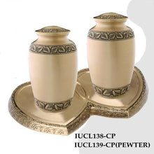 Load image into Gallery viewer, XLarge/Companion 400 Cubic Inch Brass Athens Gold Funeral Cremation Urn