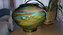 Load image into Gallery viewer, Hand Painted Wood Adult Ireland Landscape Funeral Cremation Urn,225 Cubic Inches