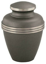 Load image into Gallery viewer, Large/Adult 200 Cubic Inch Brass Ashen Pewter Funeral Cremation Urn for Ashes