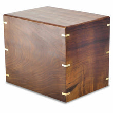 Load image into Gallery viewer, Extra-Large 350 Cubic Inch Windsor Brass/Wood Companion Cremation Urn for Ashes
