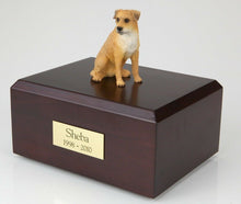 Load image into Gallery viewer, Border Terrier Pet Funeral Cremation Urn Avail in 3 Different Colors & 4 Sizes