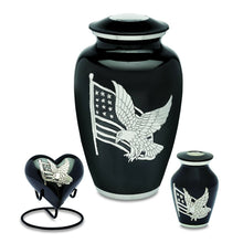 Load image into Gallery viewer, American Flag/Eagle 3 Cubic Inch Small/Keepsake Funeral Cremation Urn for Ashes