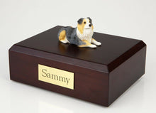 Load image into Gallery viewer, Australian Shepherd Pet Funeral Cremation Urn Avail in 3 Diff Colors & 4 Sizes