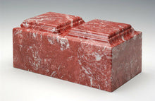 Load image into Gallery viewer, Classic Marble Rose Companion Funeral Cremation Urn, 420 Cubic Inch TSA Approved