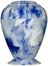 Load image into Gallery viewer, Large/Adult 235 Cubic Inch Georgian Vase Blue Cultured Onyx Cremation Urn