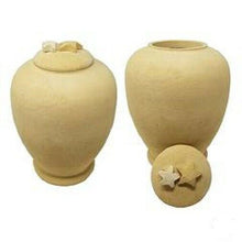 Load image into Gallery viewer, Large/Adult 220 Cubic Inch Biodegradable Beige Starfish Funeral Cremation Urn