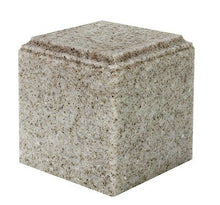 Load image into Gallery viewer, Large/Adult 280 Cubic Inch Beige Cultured Granite Cube Cremation Urn For Ashes