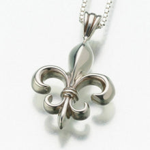 Load image into Gallery viewer, Sterling Silver Fleur De Lis Memorial Jewelry Pendant Funeral Cremation Urn