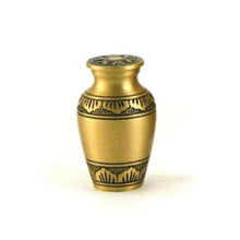 Load image into Gallery viewer, New, Solid Brass Eterna Bronze Keepsake Funeral Cremation Urn, 5 Cubic Inches