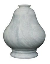 Load image into Gallery viewer, Large/Adult 220 Cu. In. Equator Antique White Natural Solid Marble Cremation Urn