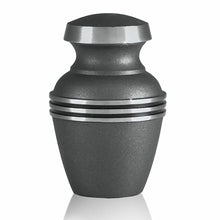 Load image into Gallery viewer, Small/Keepsake 4 Cubic Inches Gray Brass Funeral Cremation Urn for Ashes