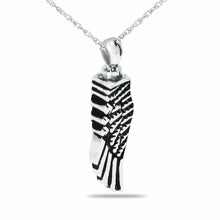 Load image into Gallery viewer, Sterling Silver Angel's Wing Pendant/Necklace Funeral Cremation Urn for Ashes