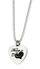 Load image into Gallery viewer, Always in my Heart Pendant/Necklace Funeral Cremation Urn for Ashes