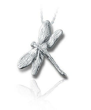 Load image into Gallery viewer, Sterling Silver Dragonfly Funeral Cremation Urn Pendant for Ashes w/Chain