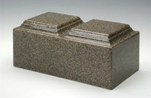 Load image into Gallery viewer, Classic Cultured Granite Companion Cremation Urn, 420 Cubic Inches, TSA Approved (Kodiak Brown)