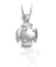 Load image into Gallery viewer, Sterling Silver Templar Cross Funeral Cremation Urn Pendant for Ashes with Chain