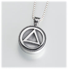 Load image into Gallery viewer, Gold Vermeil Serenity Memorial Jewelry Pendant Funeral Cremation Urn