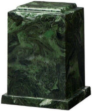 Load image into Gallery viewer, Large 225 Cubic Inch Windsor Elite Green Cultured Marble Cremation Urn for Ashes
