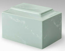 Load image into Gallery viewer, Classic Marble Light Green 100 Cubic Inches Cremation Urn For Ashes TSA Approved