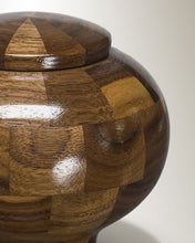 Load image into Gallery viewer, Wisdom Keepsake Black Walnut Wood Funeral Cremation Urn, 20 Cubic Inches
