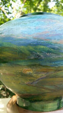 Load image into Gallery viewer, Hand Painted Wood Adult Ireland Landscape Funeral Cremation Urn,225 Cubic Inches