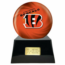 Load image into Gallery viewer, Large/Adult 200 Cubic Inch Cincinnati Bengals Metal Ball on Cremation Urn Base