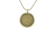 Load image into Gallery viewer, Stainless Steel Round Bronze Cat Silhouette Pendant Cremation Urn for Ashes