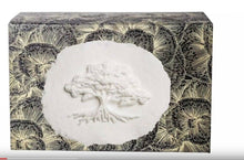 Load image into Gallery viewer, XLarge 300 Cubic Inch Biodegradable Box Cremation Urn w/Cotton Tree of Life