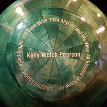 Load image into Gallery viewer, Peony Green Oak Wood Infant/Child/Pet Funeral Cremation Urn, 90 Cubic Inches