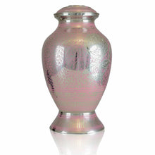 Load image into Gallery viewer, Large/Adult 220 Cubic Inches Pink Rose Brass Funeral Cremation Urn for Ashes