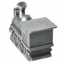 Load image into Gallery viewer, Small/Keepsake 8 Cubic Inch Shining Train Pewter Funeral Cremation Urn