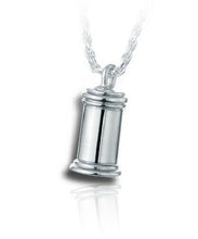 Load image into Gallery viewer, Sterling Silver Large Traditional Funeral Cremation Urn Pendant w/Chain