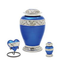 Load image into Gallery viewer, Berkshire Blue 3 Cubic Inches Small/Keepsake Funeral Cremation Urn for Ashes