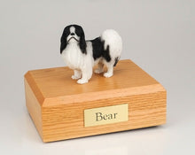 Load image into Gallery viewer, Japanese Chin Black & White Pet Cremation Urn Available 3 Diff. Colors & 4 Size