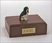 Load image into Gallery viewer, Tricolor Cavalier Pet Funeral Cremation Urn Available in 3 Diff Colors & 4 Sizes