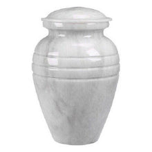 Load image into Gallery viewer, Set of Adult (205 cubic inch) & Keepsake (3 inch) Marble Funeral Cremation Urns