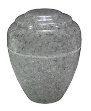 Load image into Gallery viewer, Small/Keepsake 18 Cubic Inch Gray Vase Cultured Granite Cremation Urn for Ashes