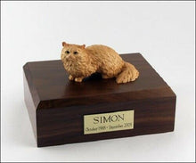 Load image into Gallery viewer, Angora Cat Figurine Brown Cremation Urn Available 3 Different Colors & 4 Sizes