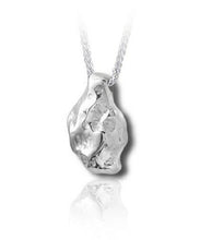 Load image into Gallery viewer, Sterling Silver Nugget Funeral Cremation Urn Pendant for Ashes w/Chain
