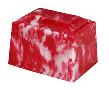 Load image into Gallery viewer, Small/Keepsake 2 Cubic Inch Red Tuscany Cultured Marble Cremation Urn for Ashes