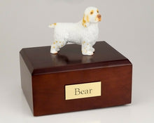 Load image into Gallery viewer, Clumber Spaniel Pet Funeral Cremation Urn Avail in 3 Different Colors & 4 Sizes