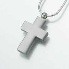 Load image into Gallery viewer, Pewter Cross Memorial Jewelry Pendant Funeral Cremation Urn