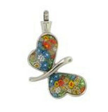Load image into Gallery viewer, Butterfly Stainless Steel Cremation Urn Pendant for Ashes w/20-in Necklace