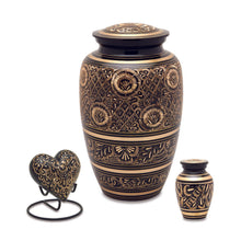 Load image into Gallery viewer, Black Radiance 3 Cubic Inches Small/Keepsake Funeral Cremation Urn for Ashes