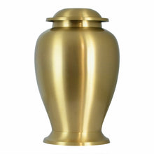 Load image into Gallery viewer, Large/Adult 220 Cubic Inches Gold Brass Funeral Cremation Urn for Ashes
